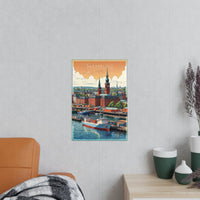 Hamburg Landungsbrücken - Travelposter für Entdecker - Poster bei HappyHugPixels