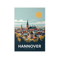 Hannover Reiseposter: Malerische Stadtansicht auf Premium - Fotopapier - Poster bei HappyHugPixels