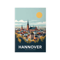 Hannover Reiseposter: Malerische Stadtansicht auf Premium - Fotopapier - Poster bei HappyHugPixels