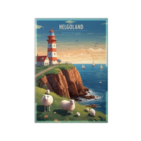 Helgoland Poster - Leuchtturm der Maritimen Eleganz für Zuhause - Poster bei HappyHugPixels