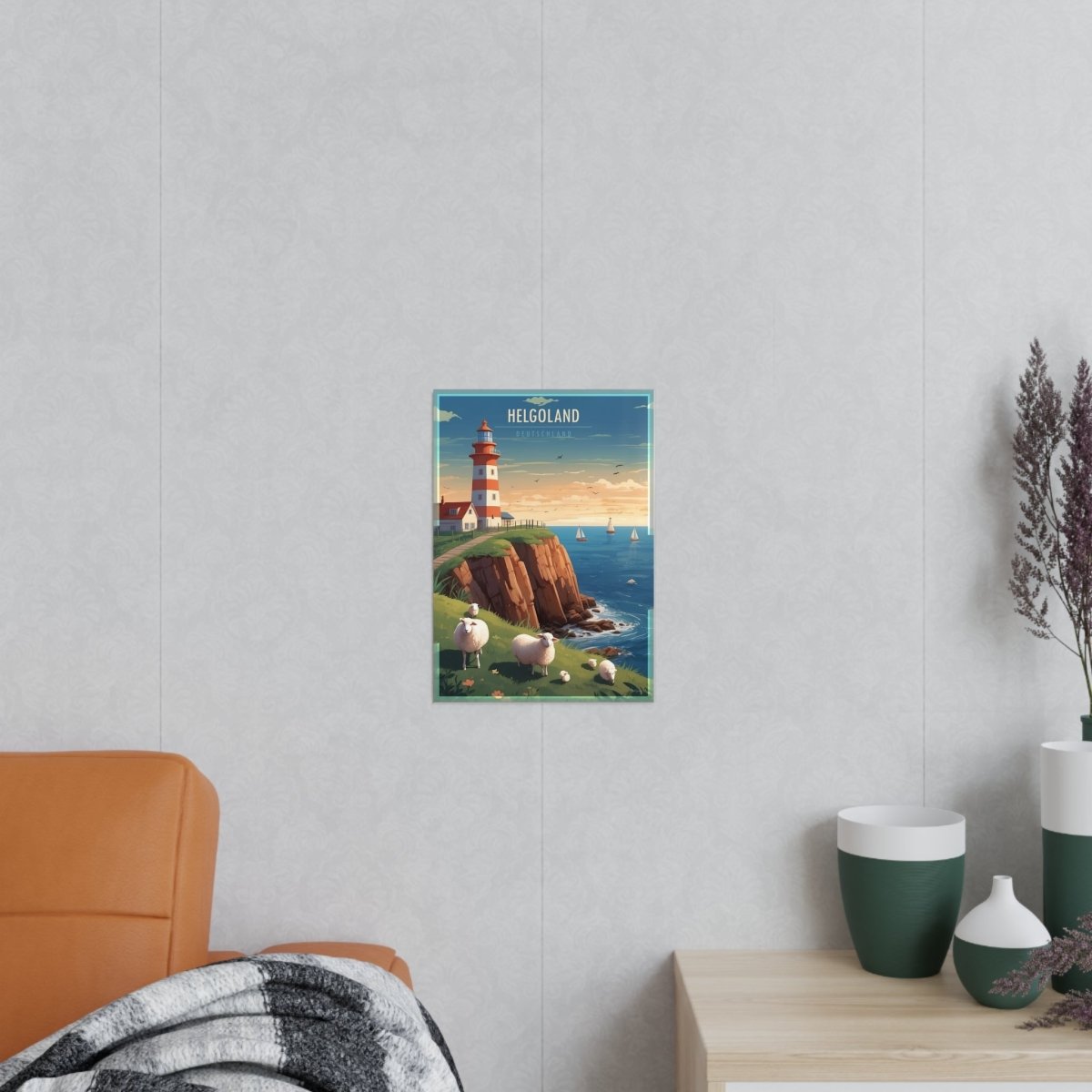 Helgoland Poster - Leuchtturm der Maritimen Eleganz für Zuhause - Poster bei HappyHugPixels