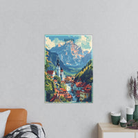 Bayern Poster – Majestätische Alpen und malerische Architektur - Poster bei HappyHugPixels