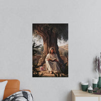 Jesus - The Messias mit einem rosa Oktopus - Kunstposter - Poster bei HappyHugPixels