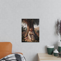 Jesus - The Messias mit einem rosa Oktopus - Kunstposter - Poster bei HappyHugPixels