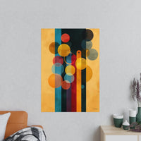 Kaleidoskop der Moderne Kunstposter - Farbenfrohes Kreise und Linien - Poster bei HappyHugPixels