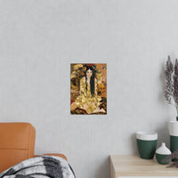 Klimt inspiriertes Jugendstil Frauen Porträt Poster in Gold - Poster bei HappyHugPixels