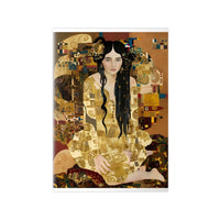 Klimt inspiriertes Jugendstil Frauen Porträt Poster in Gold - Poster bei HappyHugPixels