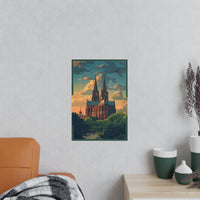 Kölner Dom - Stilvolles Reiseposter des Wahrzeichens - Poster bei HappyHugPixels