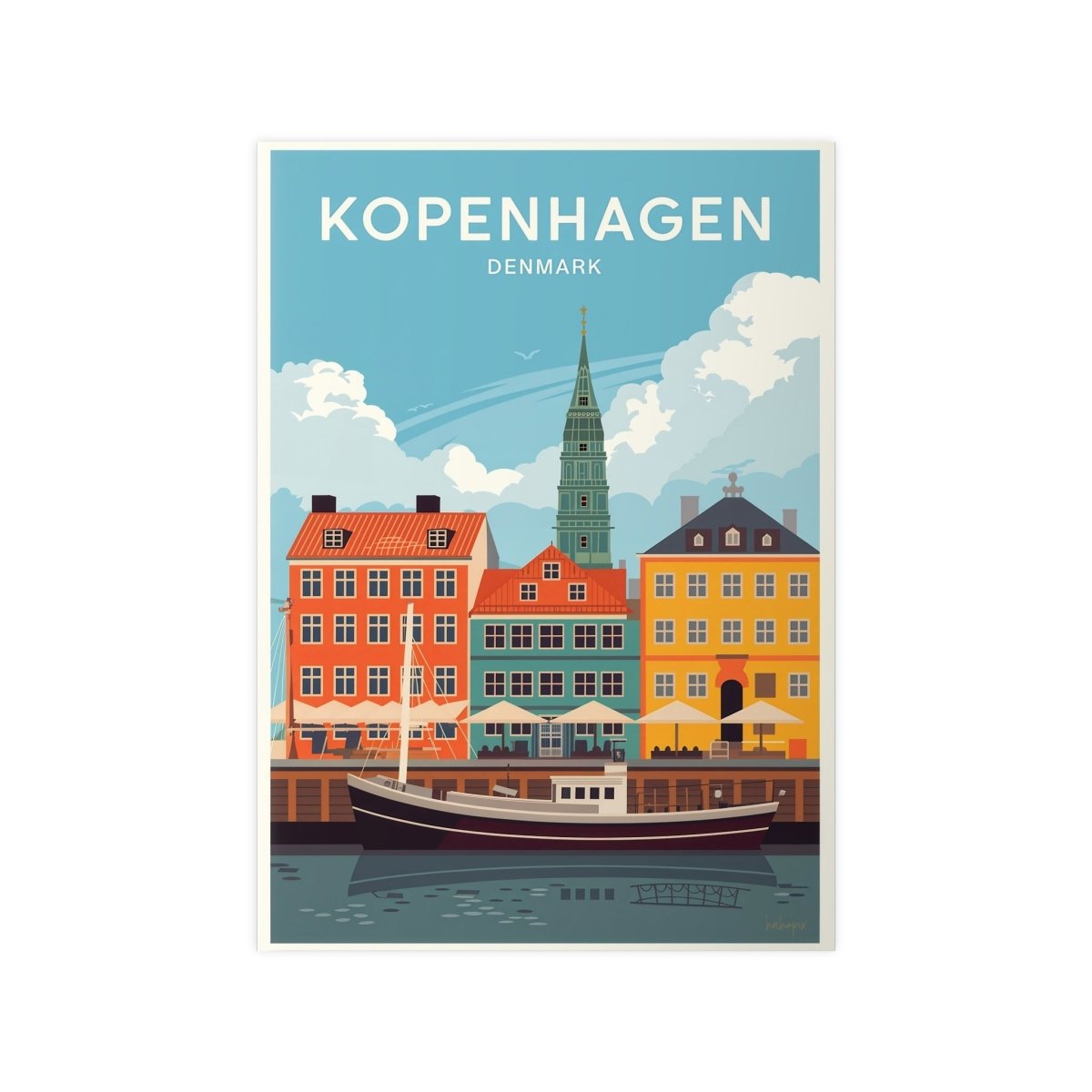 Kopenhagen Poster – Dänemark entdecken - Poster bei HappyHugPixels