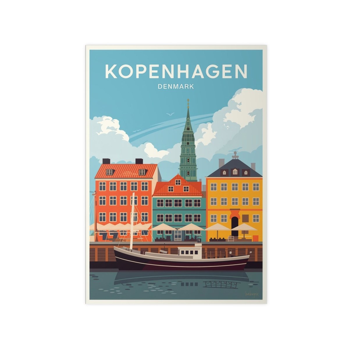 Kopenhagen Poster – Dänemark entdecken - Poster bei HappyHugPixels