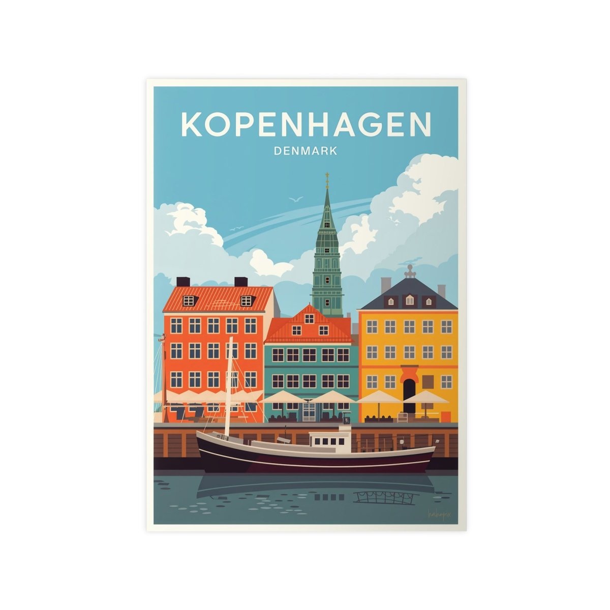 Kopenhagen Poster – Dänemark entdecken - Poster bei HappyHugPixels