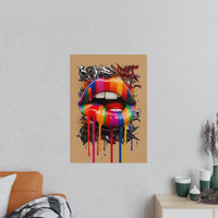 Kunstposter Bunte Lippen – Modernes Grafikkunstwerk - Poster bei HappyHugPixels