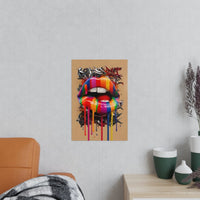 Kunstposter Bunte Lippen – Modernes Grafikkunstwerk - Poster bei HappyHugPixels