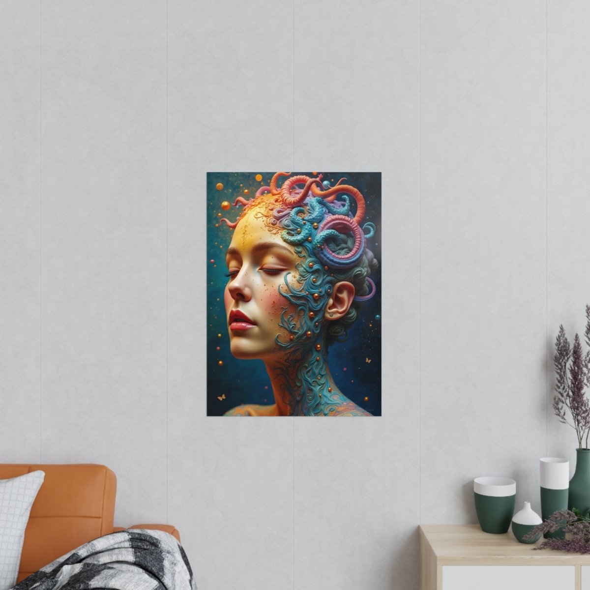 Kunstposter Mystische Schönheit – Fantasievolles Portrait - Poster bei HappyHugPixels