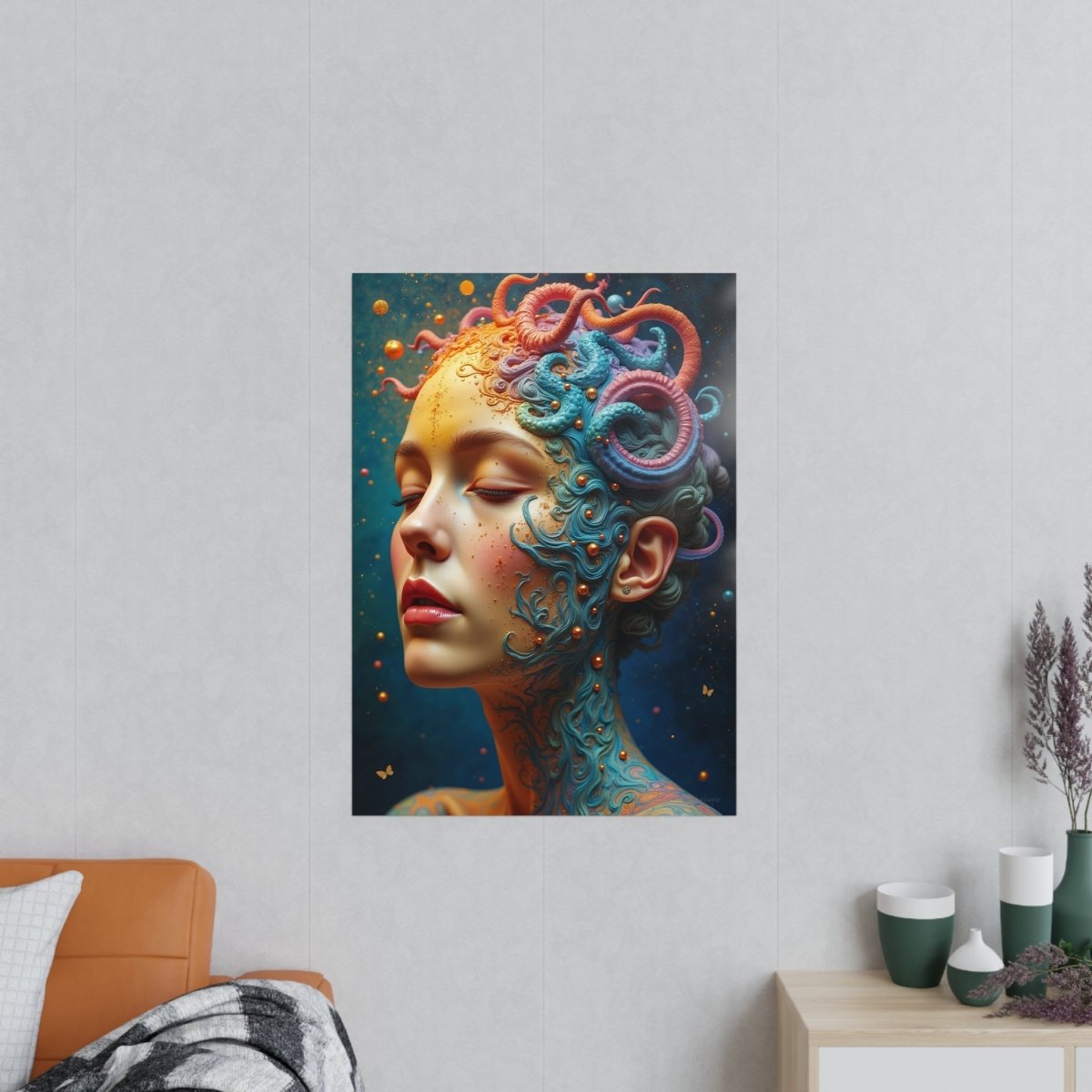 Kunstposter Mystische Schönheit – Fantasievolles Portrait - Poster bei HappyHugPixels