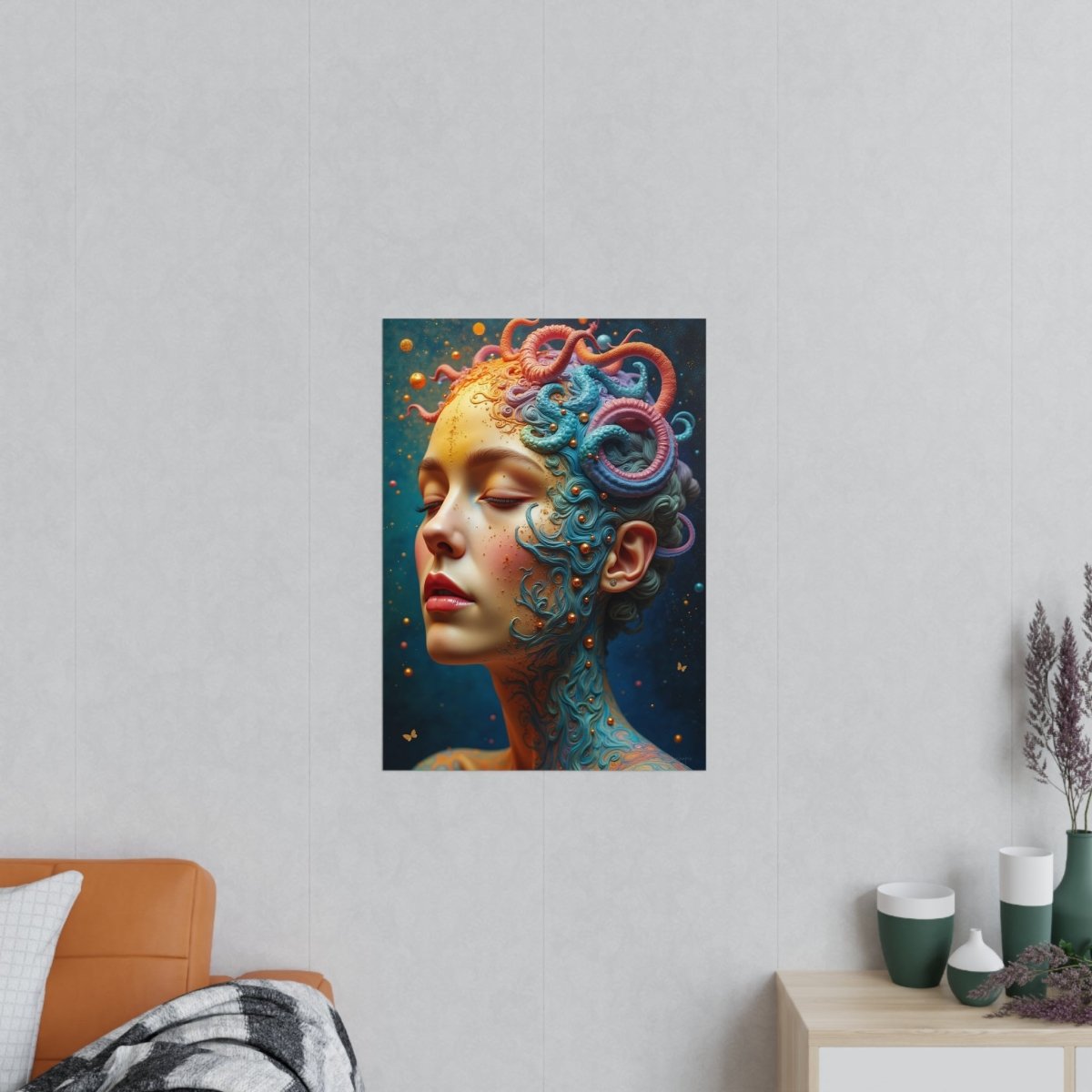 Kunstposter Mystische Schönheit – Fantasievolles Portrait - Poster bei HappyHugPixels