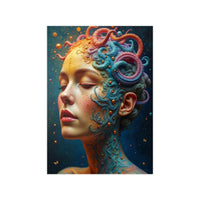 Kunstposter Mystische Schönheit – Fantasievolles Portrait - Poster bei HappyHugPixels