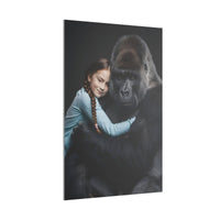 Leinwandbild Mädchen & Gorilla – Aus der Serie Little Girl Animals - Canvas bei HappyHugPixels