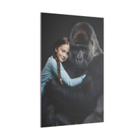 Leinwandbild Mädchen & Gorilla – Aus der Serie Little Girl Animals - Canvas bei HappyHugPixels