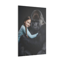 Leinwandbild Mädchen & Gorilla – Aus der Serie Little Girl Animals - Canvas bei HappyHugPixels