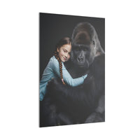 Leinwandbild Mädchen & Gorilla – Aus der Serie Little Girl Animals - Canvas bei HappyHugPixels