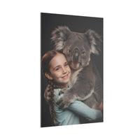 Leinwandbild Mädchen & Koala - Aus der Serie Little Girl Animals - Canvas bei HappyHugPixels