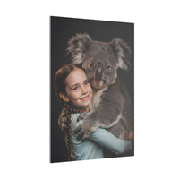 Leinwandbild Mädchen & Koala - Aus der Serie Little Girl Animals - Canvas bei HappyHugPixels