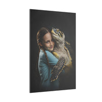 Leinwandbild Mädchen & Schildkröte - Hugging Little Girl Animals - Canvas bei HappyHugPixels