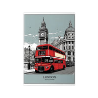 London Red Bus - Travelposter Englands berühmtetes Fahrzeug - Poster bei HappyHugPixels