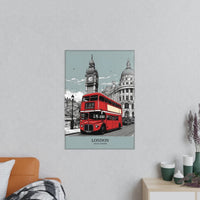 London Red Bus - Travelposter Englands berühmtetes Fahrzeug - Poster bei HappyHugPixels