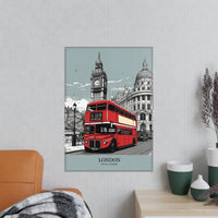 London Red Bus - Travelposter Englands berühmtetes Fahrzeug - Poster bei HappyHugPixels