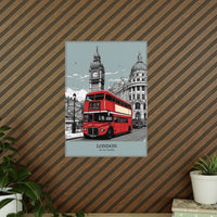 London Red Bus - Travelposter Englands berühmtetes Fahrzeug - Poster bei HappyHugPixels