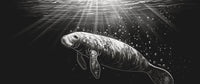 Manatee XXL Gaming Mauspad – Seltene Unterwasserwelt - Mousepad bei HappyHugPixels