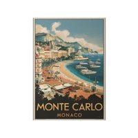 Monte Carlo Monaco Vintage Reiseposter – Luxuriöses Flair - Poster bei HappyHugPixels