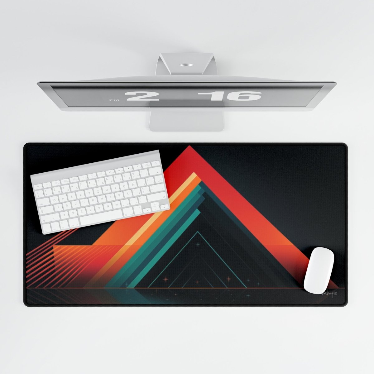 Neon Triangle Gaming Mauspad – Kompakt & Dynamisch - Mousepad bei HappyHugPixels