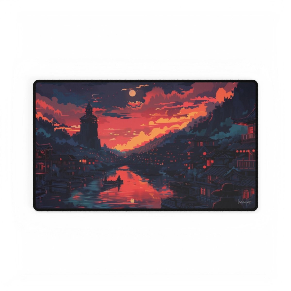 Oriental Sunset XXL Mauspad – Ideal für Gaming und Grafikdesign - Mauspad bei HappyHugPixels
