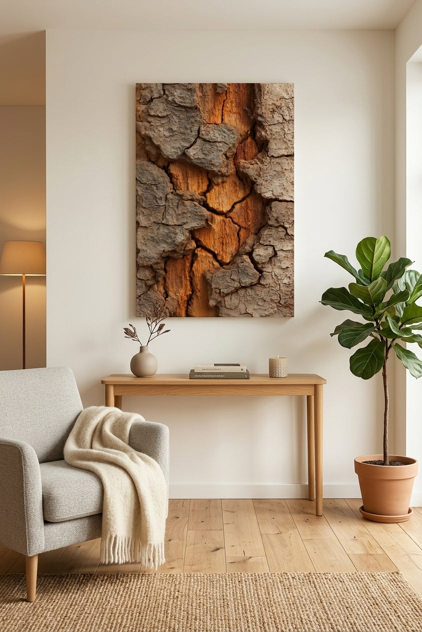 ORNILIO Kunstdruck in Gemütliches Wohnzimmer - scandinavian Stil mit warm Beleuchtung
