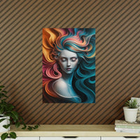 Paperquilling Kunstposter - Elegante Frau mit geschlossenen Augen - Poster bei HappyHugPixels