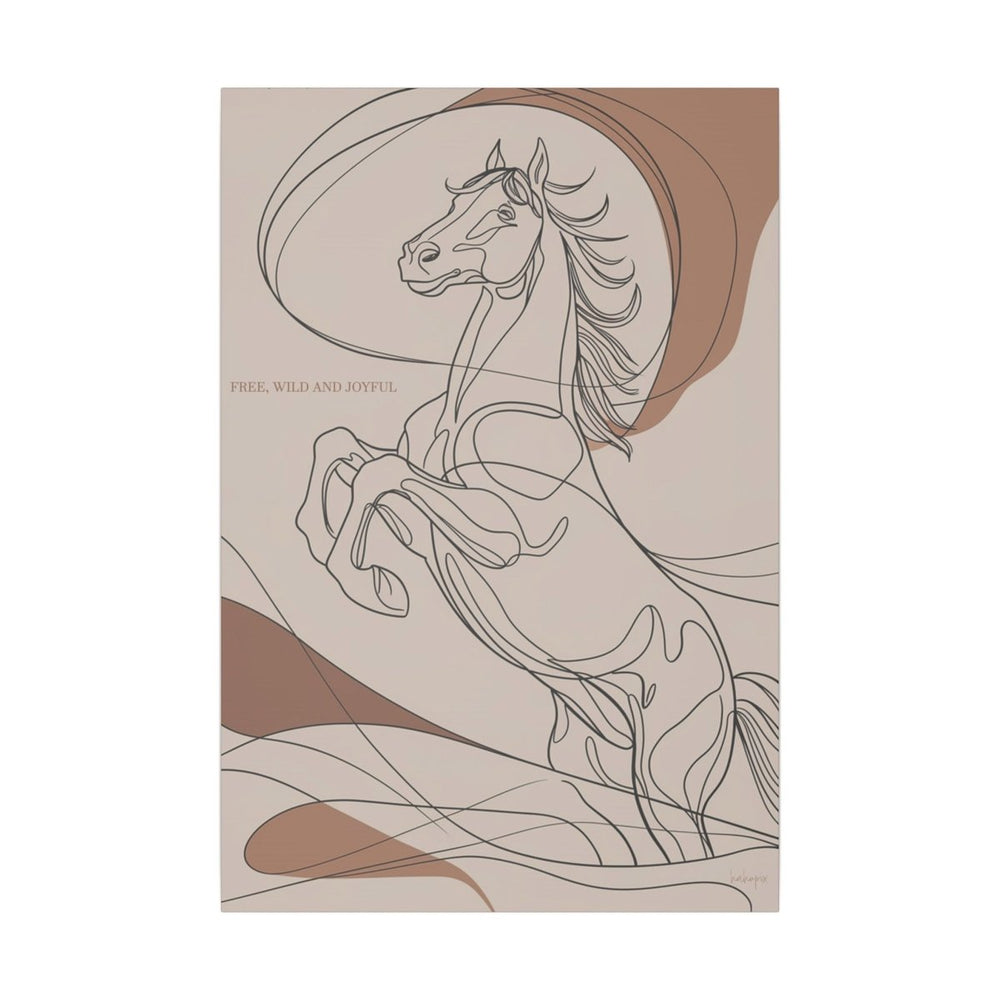 Pferd Line Draw Leinwand - Freiheit in Bewegung - Canvas bei HappyHugPixels