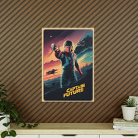 Retro Sci - Fi Gaming Poster - Captain Future - KI Illustration - Poster bei HappyHugPixels