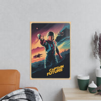 Retro Sci - Fi Gaming Poster - Captain Future - KI Illustration - Poster bei HappyHugPixels