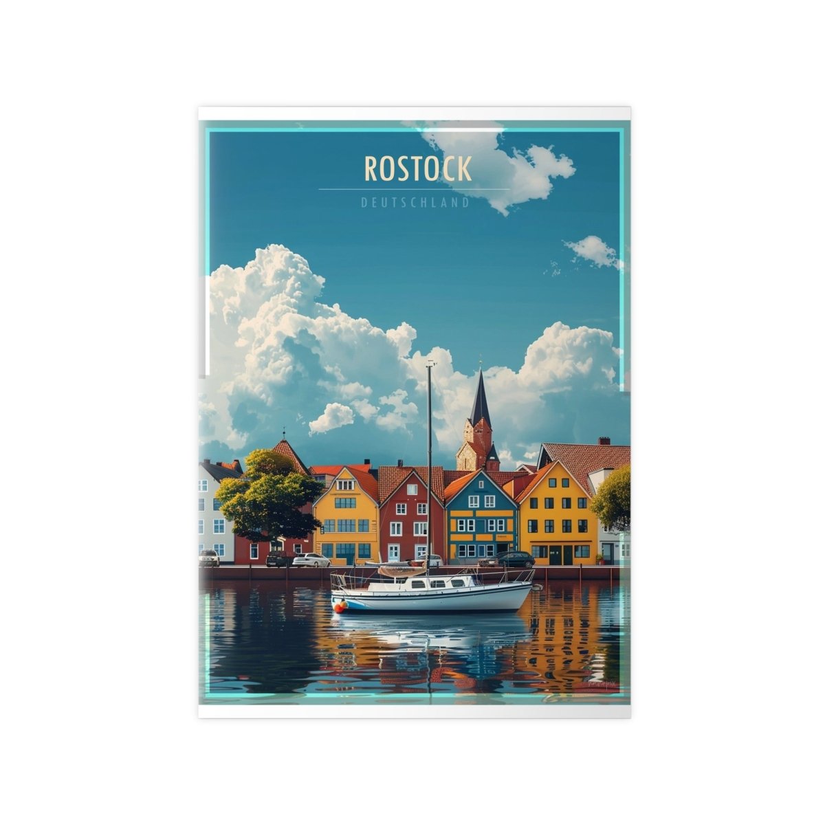 Rostock Poster - Maritimes Flair der Ostsee - Poster bei HappyHugPixels