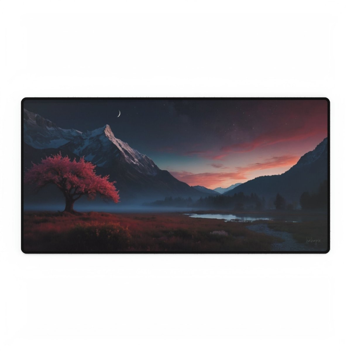 Roter Baum XXL Gaming Mauspad - Crimson Calm - Mousepad bei HappyHugPixels