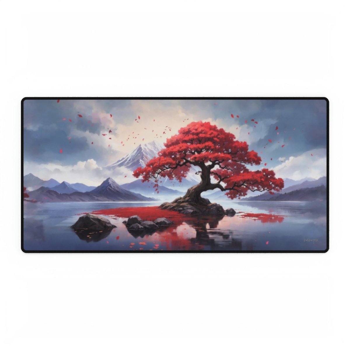 Sakura Japan XXL Gaming Mauspad - Idyllische Baumansicht - Mousepad bei HappyHugPixels