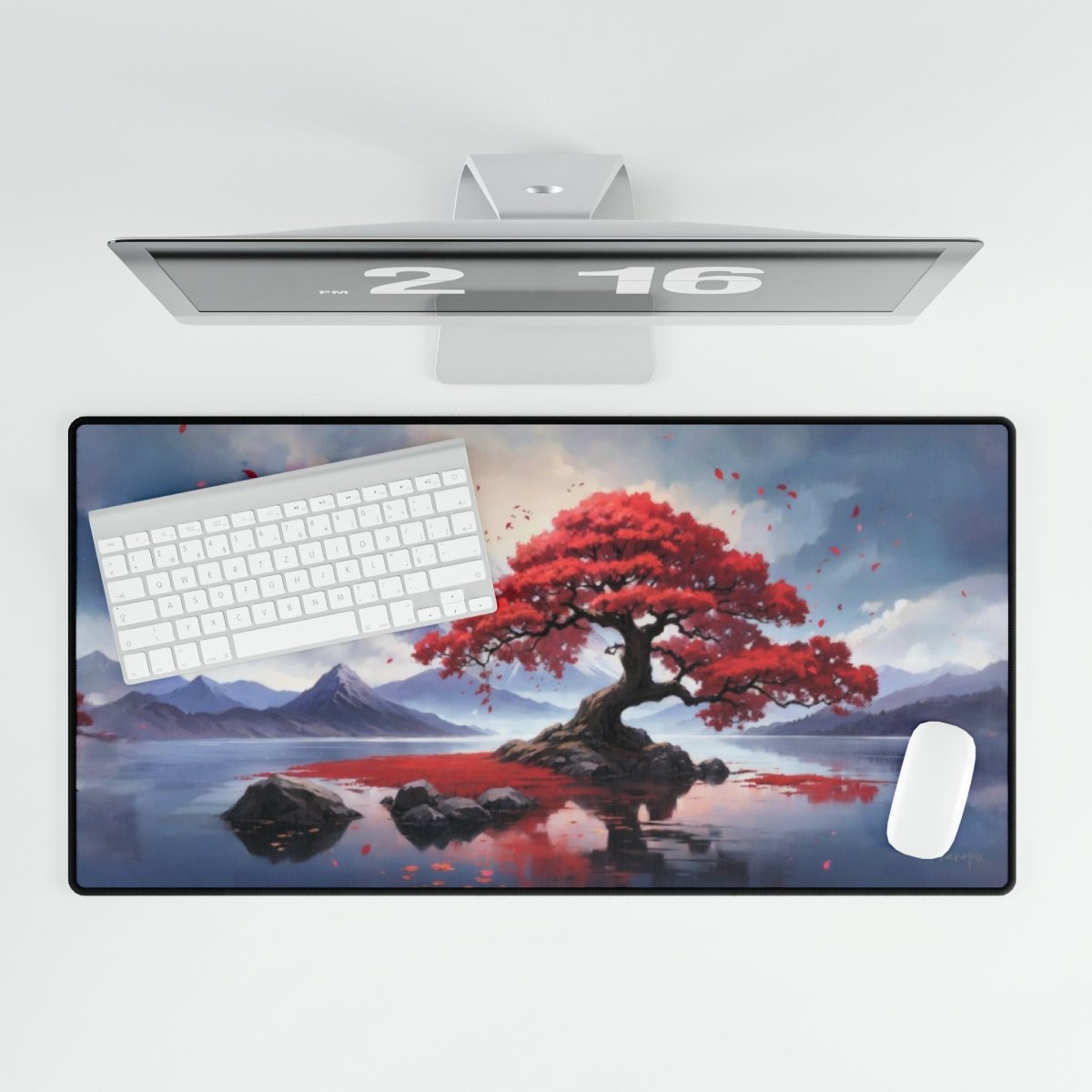 Sakura Japan XXL Gaming Mauspad - Idyllische Baumansicht - Mousepad bei HappyHugPixels