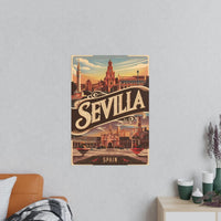 Sevilla Poster - Vintage Reiseposter Spanien Wanddekoration - Poster bei HappyHugPixels