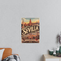 Sevilla Poster - Vintage Reiseposter Spanien Wanddekoration - Poster bei HappyHugPixels