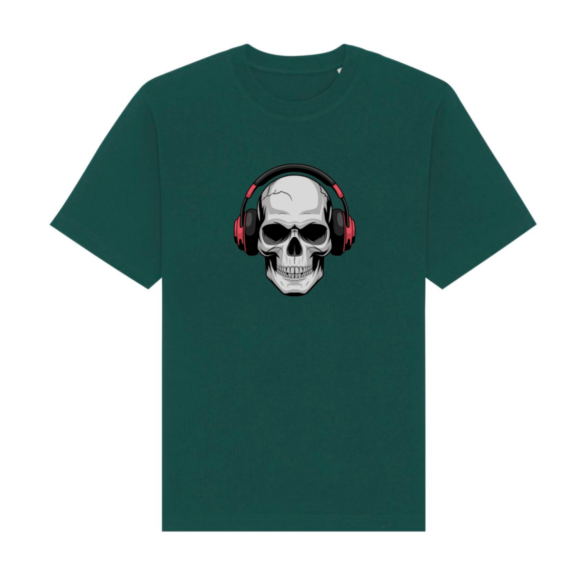 Skull Headphones T-Shirt Unisex - T-Shirt bei HappyHugPixels