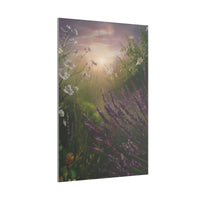 Sonnenaufgang Wildblumenwiese auf Leinwand – Naturkunst (German HighQuality Print) - Canvas bei HappyHugPixels