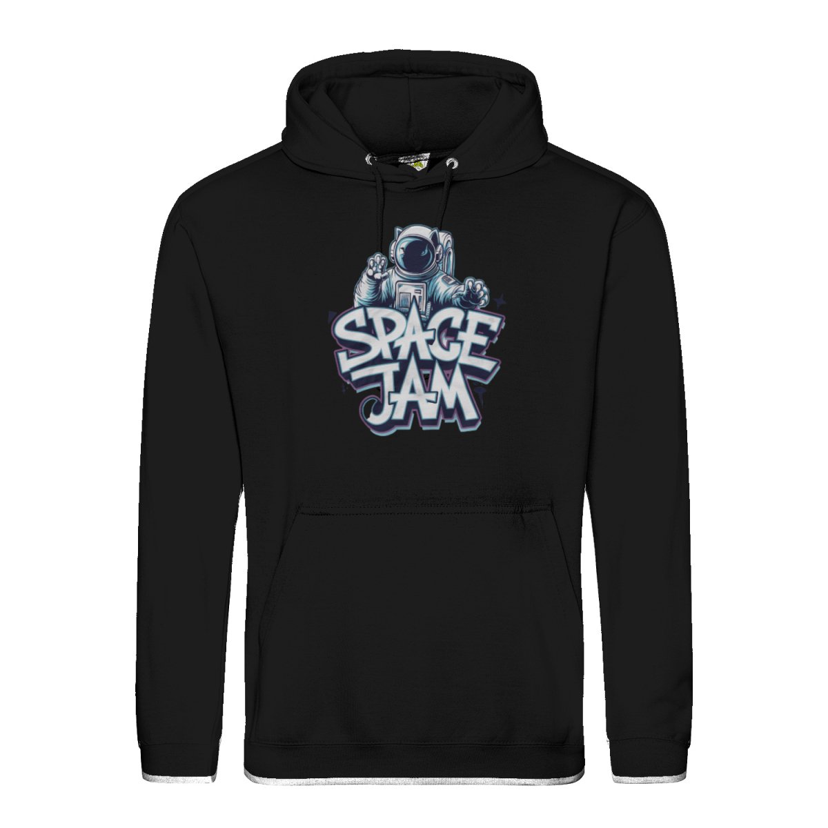 Space Hoodie Astronaut Pullover Streetwear Herren in der Farbe schwarz.